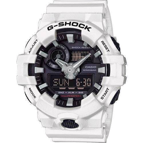 Image of hvid resin med stål G-Shock quartz multifunktion (5522) Herre ur fra Casio